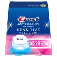 Отбеливающие полоски Crest 3D Whitestrips Sensitive+LED